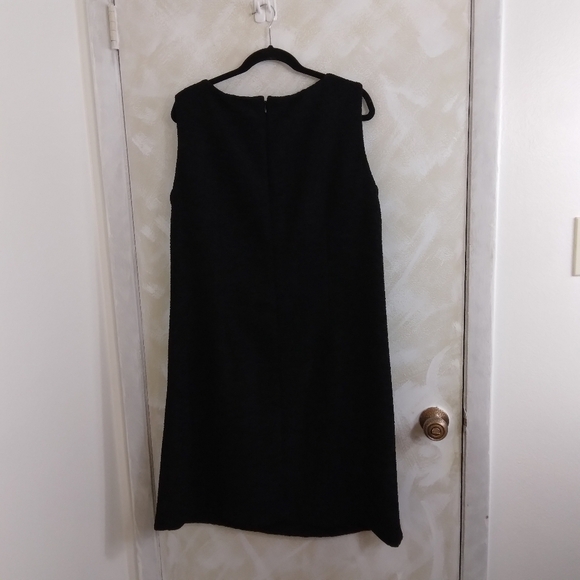 Size 18 Jessica Howard Black Sheath Dress Tank Sleeveless Textured - Picture 4 of 8